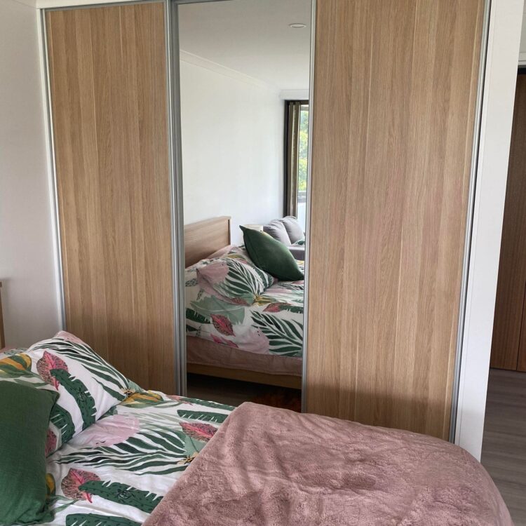 Mirror-and-2-Timber-vinear-board-robe-door-set